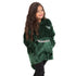Snuggs Kids Blanket Hoodie Dark Green مدفع رمضان